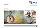 Better tailoring KCE guidelines to users' needs vignette