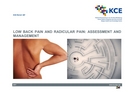Low back pain and radicular pain vignette